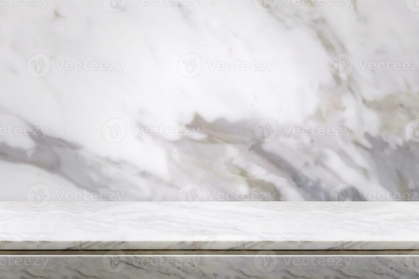 white marble table top with natural wall texture background for mockup product display template photo