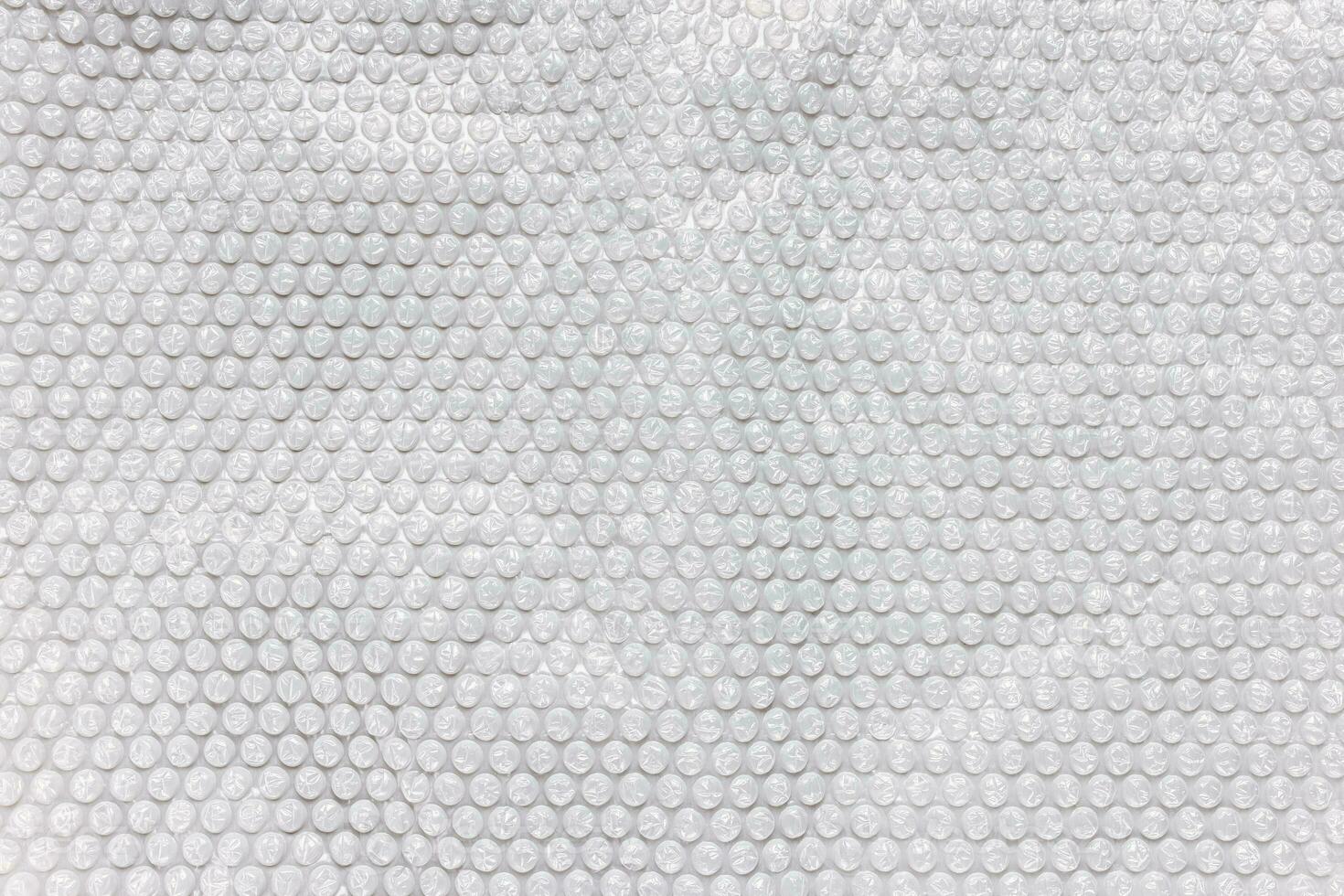 Light gray bubble foil for wrapping. Close up, texture background, polution concept photo