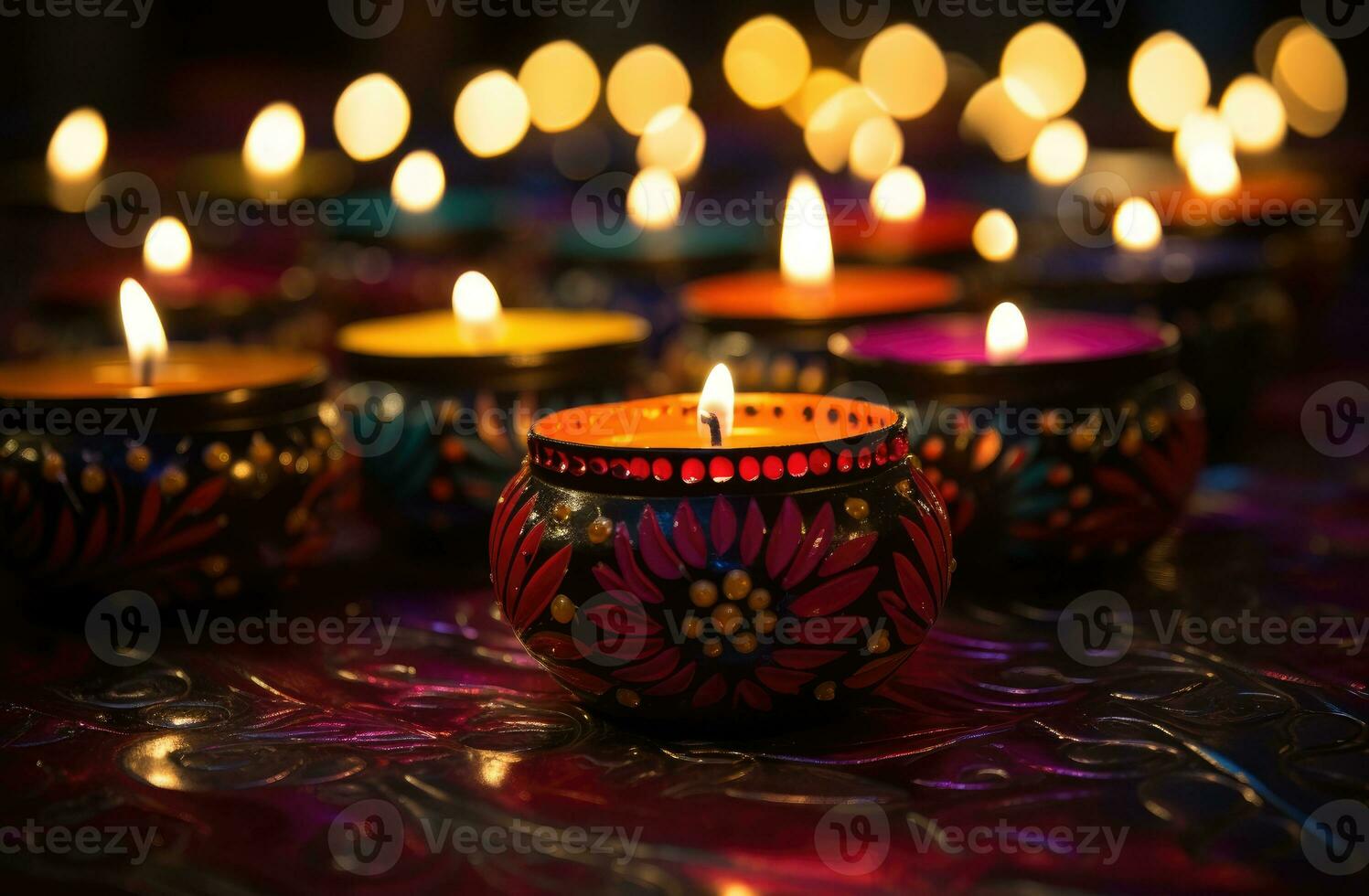 The Diwali festival is a celebration of the victory of good. AI Generative over evil. Diya High Quality photo