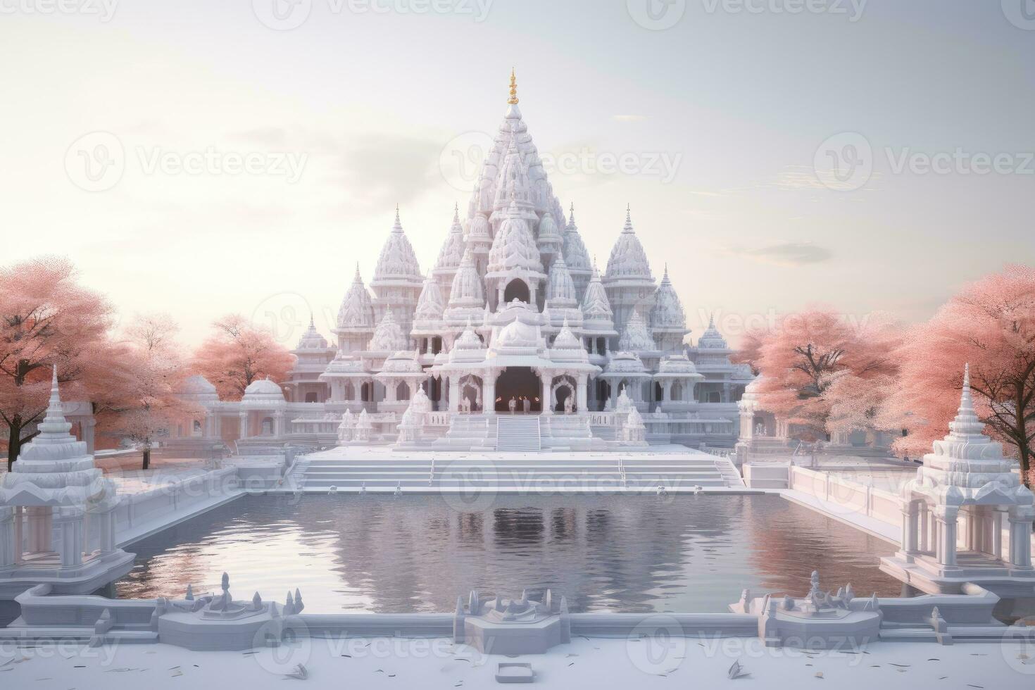 Hindu temple mandir. AI Generative photo