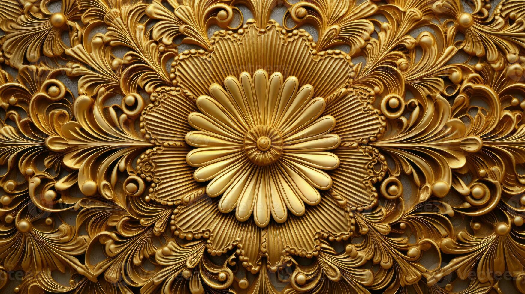 mandala flower design background. AI Generative photo