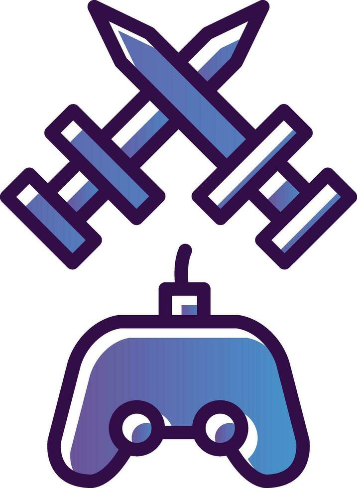Fighting Game Vector Icon Design
