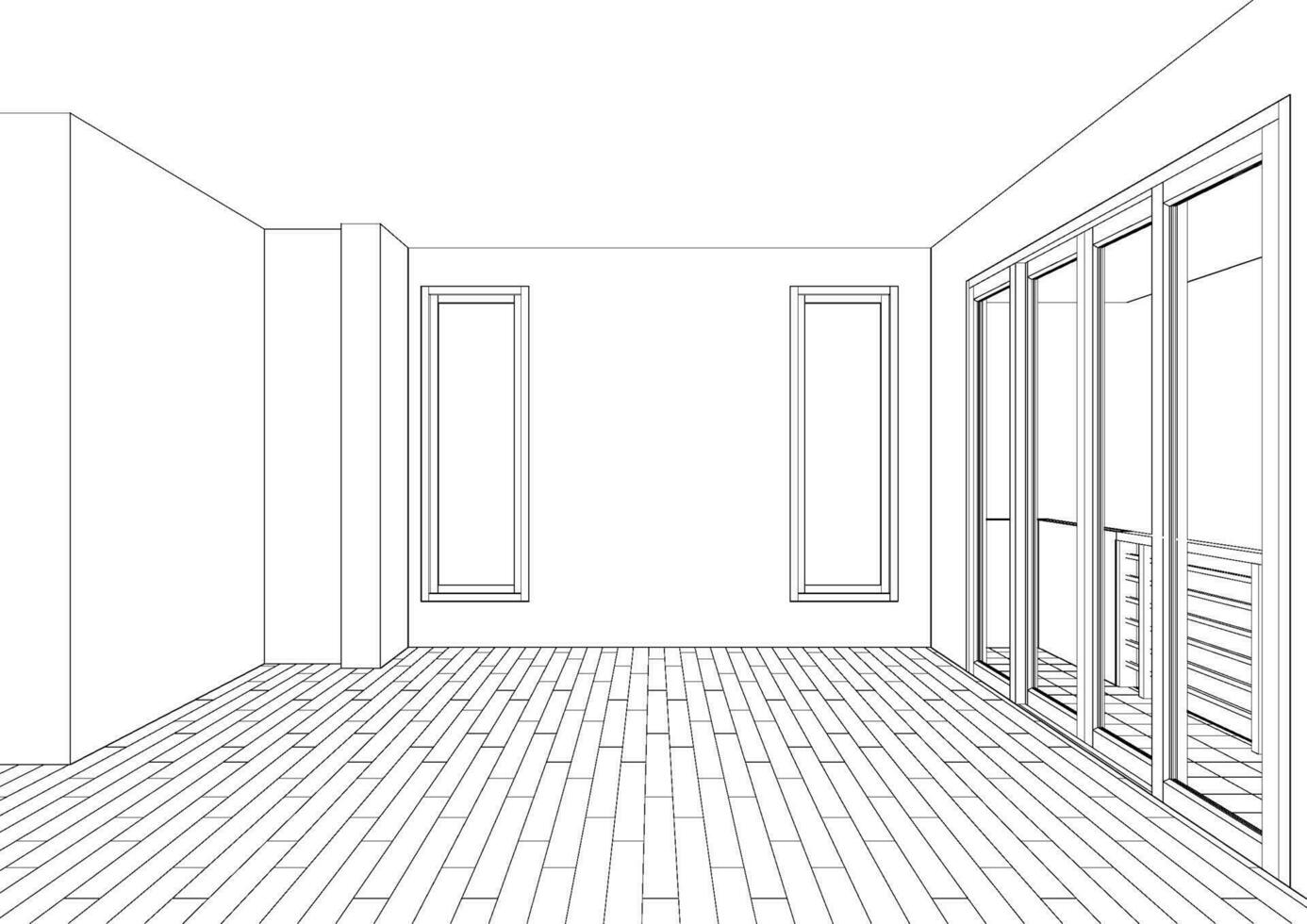 3D illustration of residential project vector