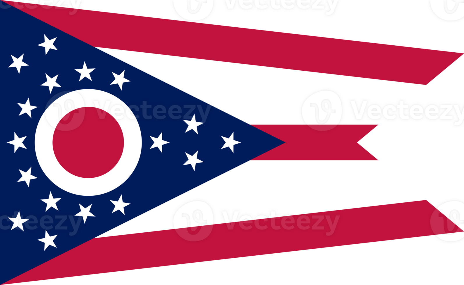 das offiziell Strom Flagge von Ohio uns Zustand. Zustand Flagge von Ohio. Illustration. png