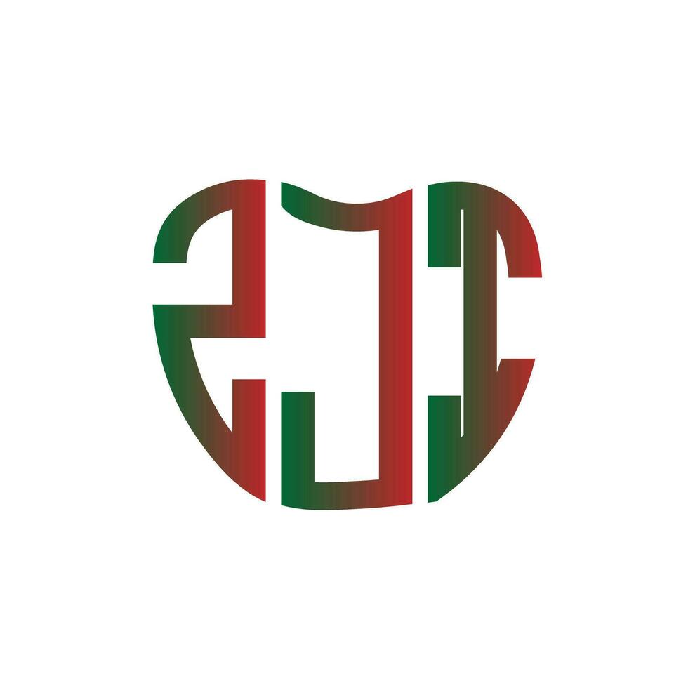 ZJI letter logo creative design. ZJI unique design. vector