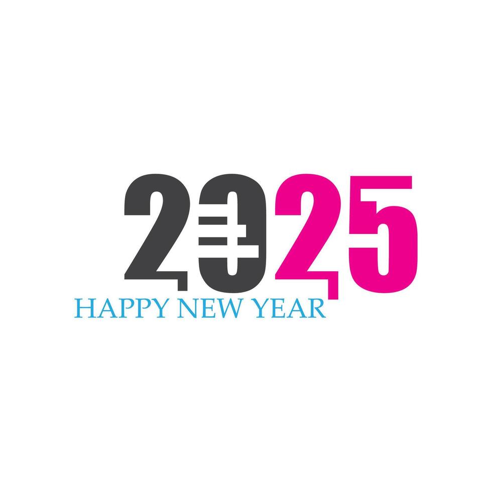contento nuevo año 2025 texto diseño. cubrir de negocio diario para