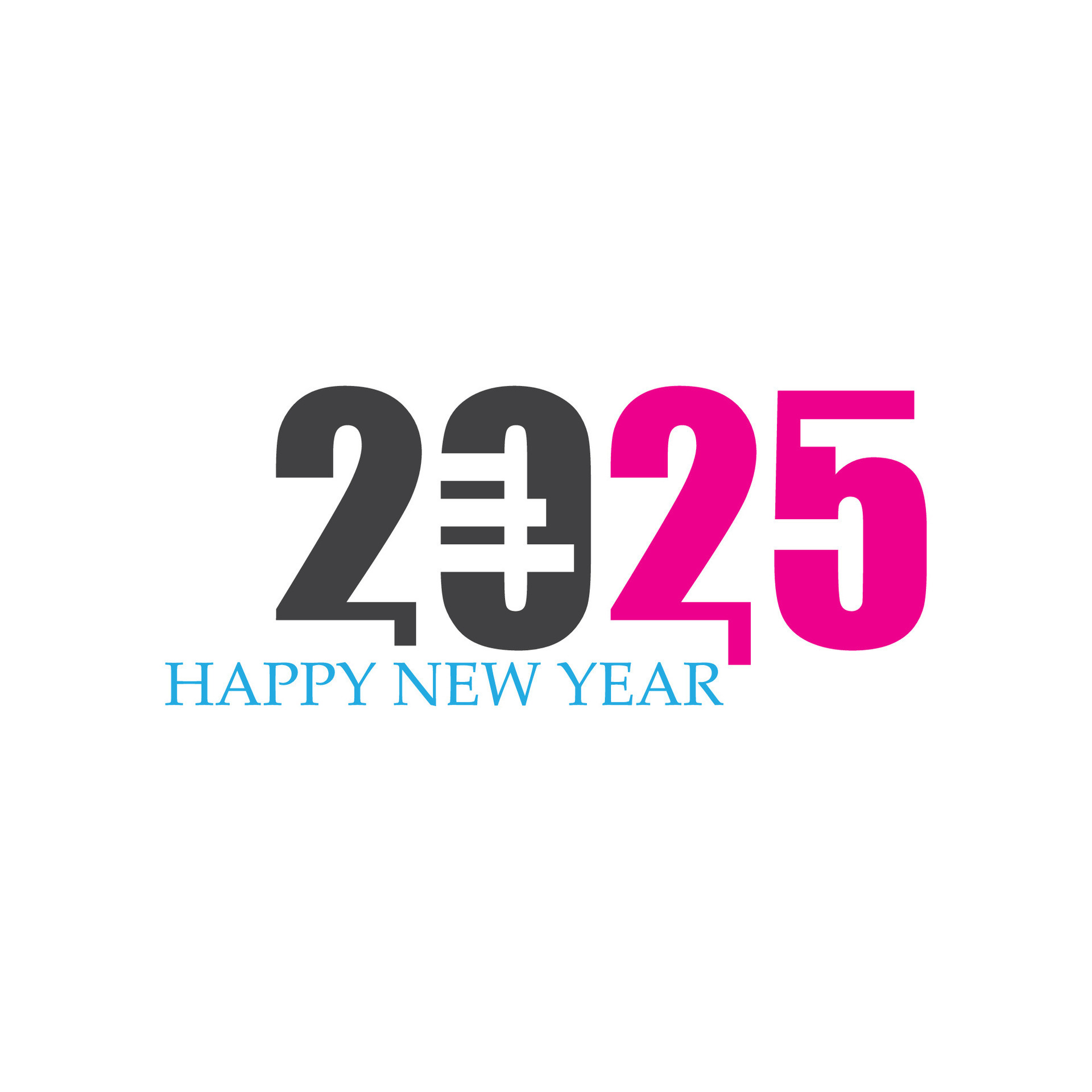 contento nuevo año 2025 texto diseño. cubrir de negocio diario para
