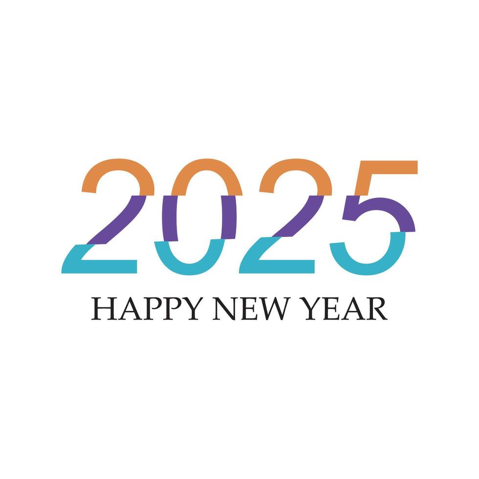 contento nuevo año 2025 texto diseño. cubrir de negocio diario para