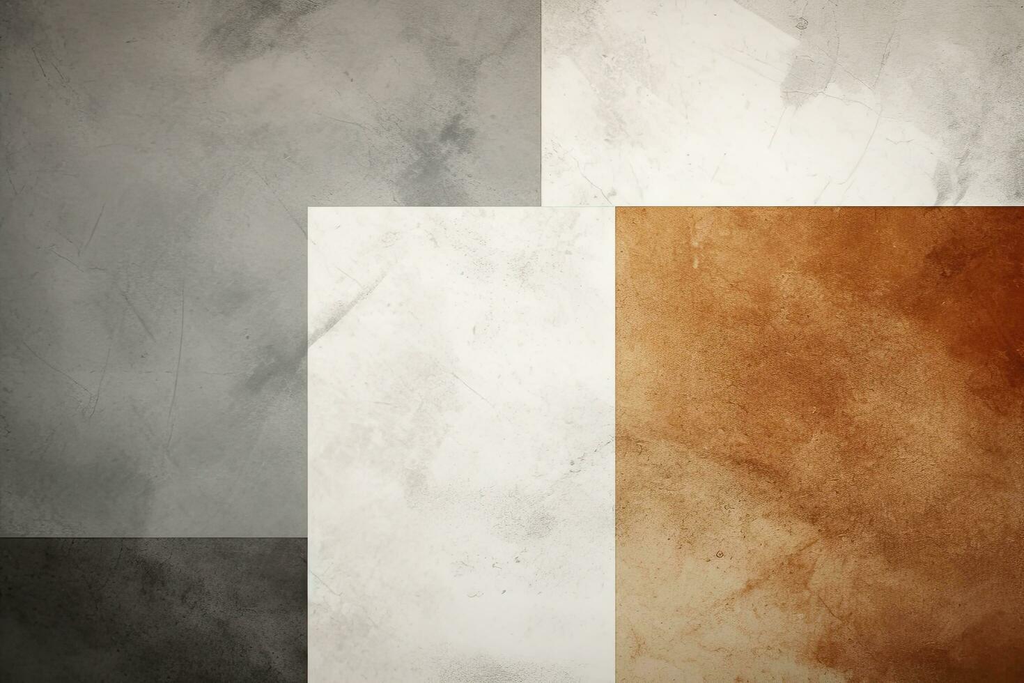 Abstract geometric gray brown background, empty space for design. Generative AI photo