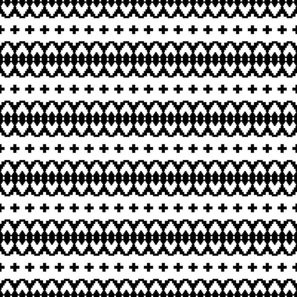 Seamless stripe pattern. Ethnic motif with geometric abstract. Vector illustration in oriental tribal style. Black and white. Design fabric, textile, embroidery, print, weaving, interior, background.