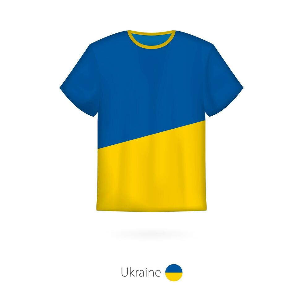 T-shirt design with flag of Ukraine. vector