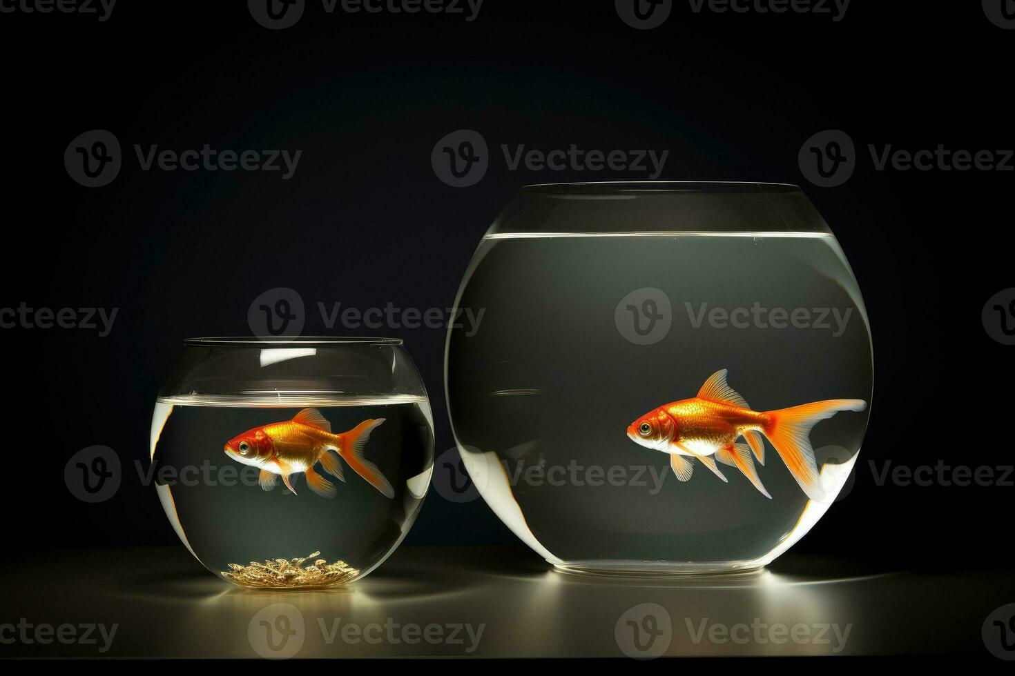 fish in jar. AI Generative photo