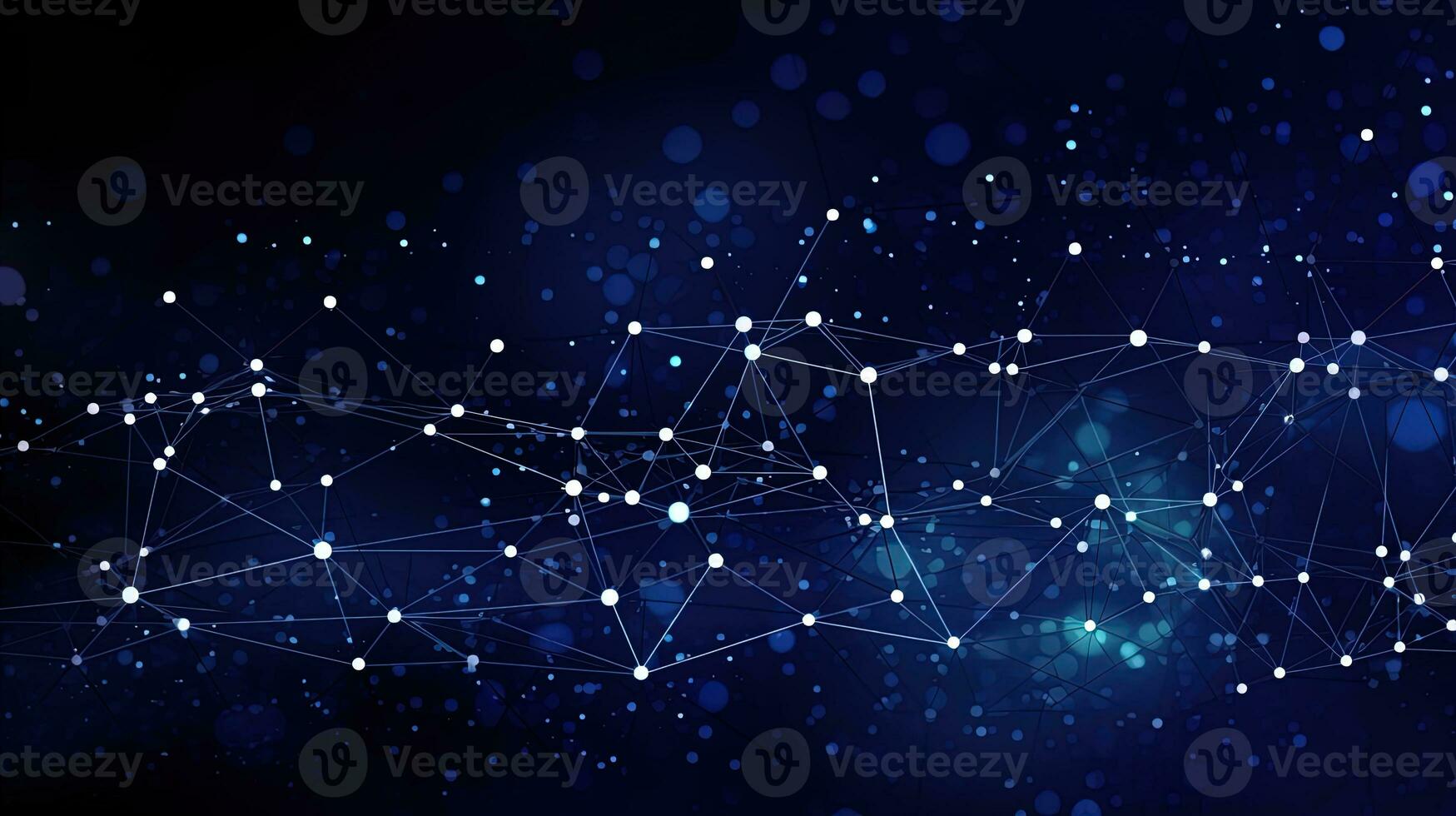 Technology background Abstract digital Technology Network Background Illustration Futuristic point wave. photo