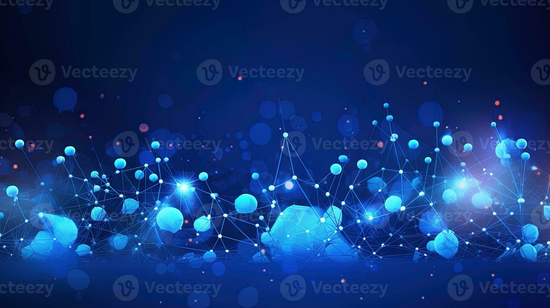 Technology background Abstract digital Technology Network Background Illustration Futuristic point wave. photo