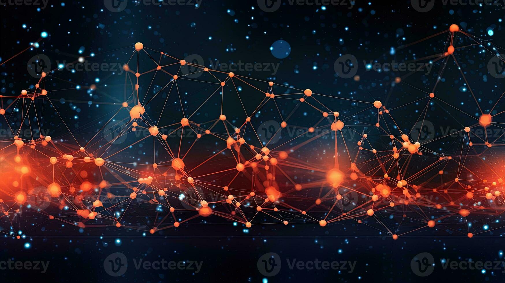 Technology background Abstract digital Technology Network Background Illustration Futuristic point wave. photo