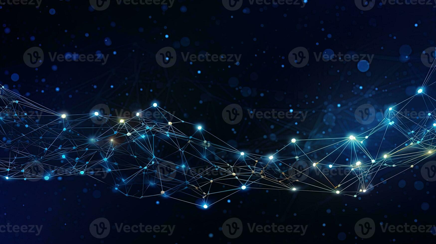 Technology background Abstract digital Technology Network Background Illustration Futuristic point wave. photo