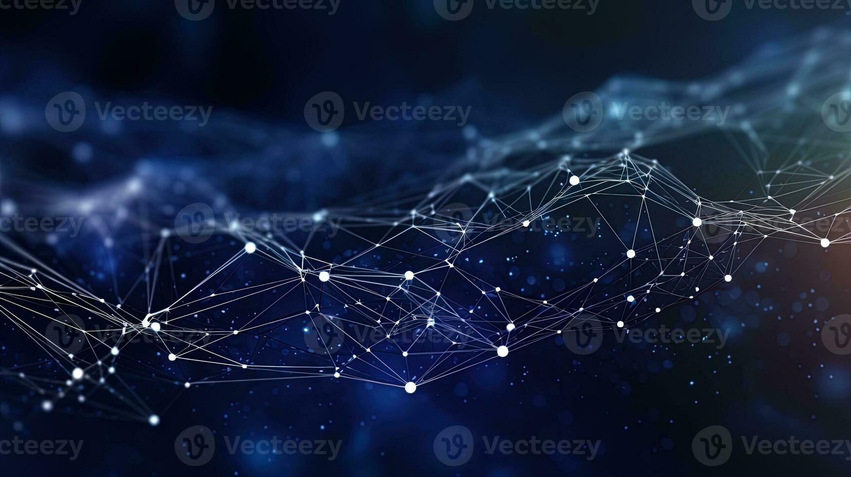 Technology background Abstract digital Technology Network Background Illustration Futuristic point wave. photo