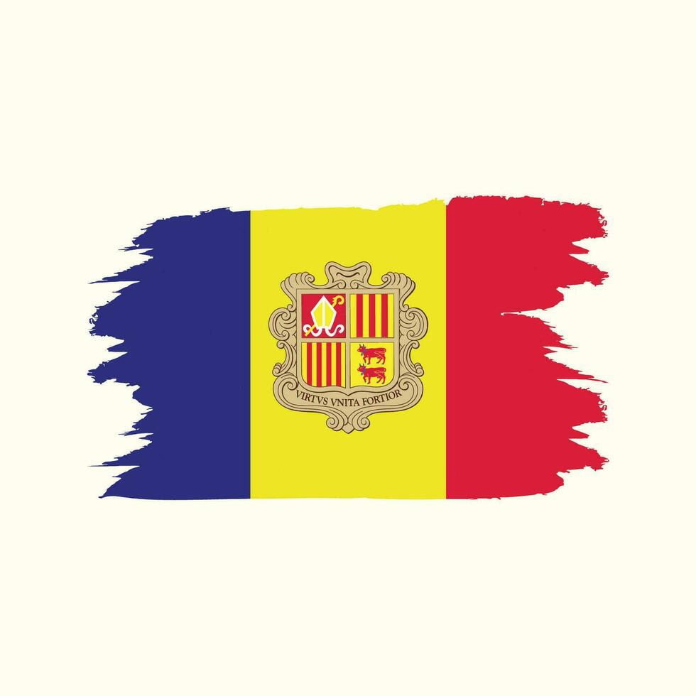 vector flag of Andorra national emblems