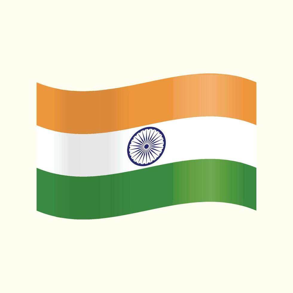 vector flag of India national emblems