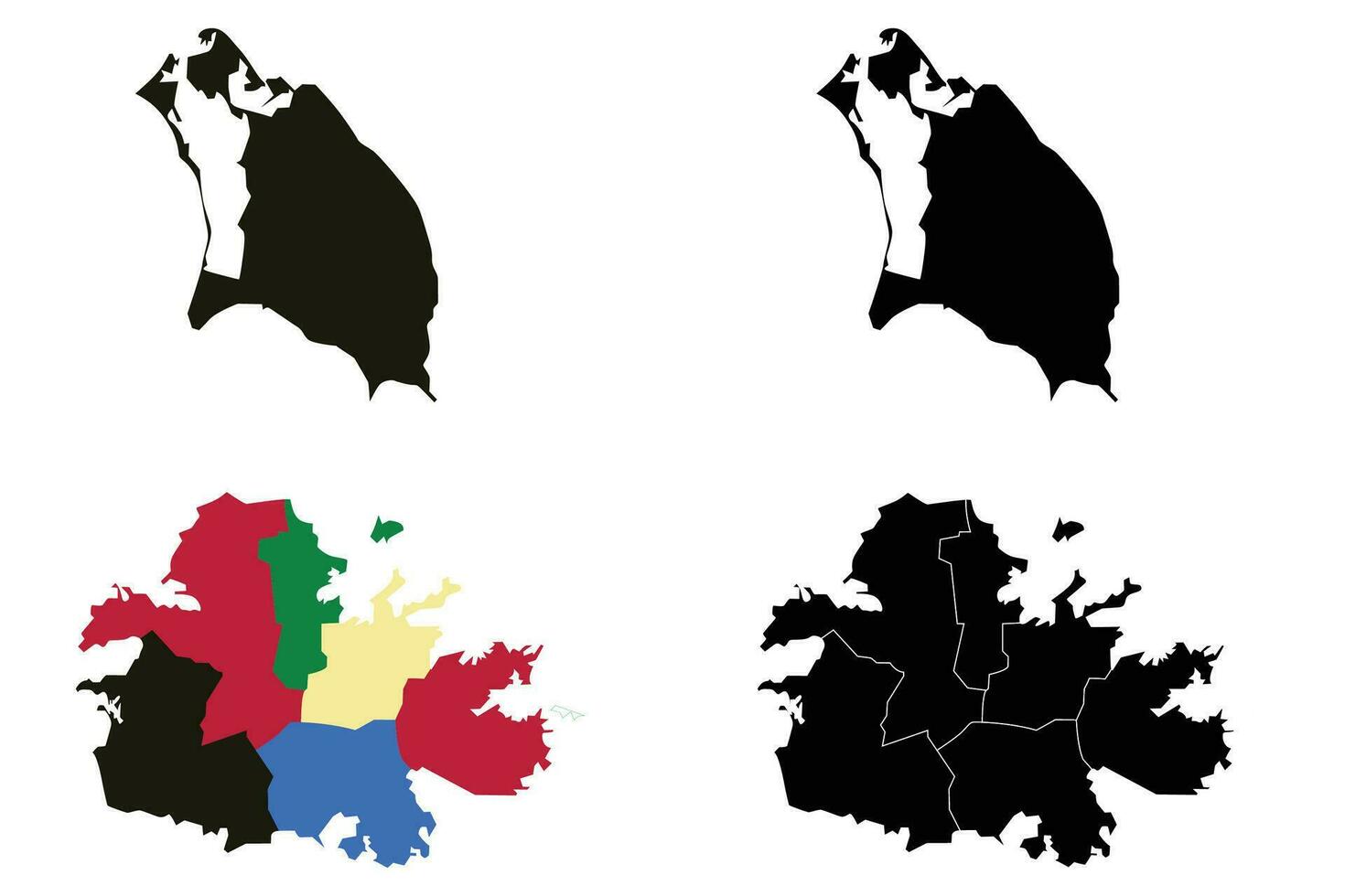 antigua y barbuda alto detallado vector mapa