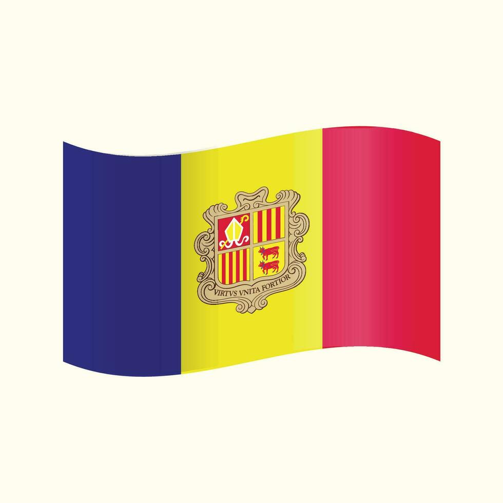 vector flag of Andorra national emblems