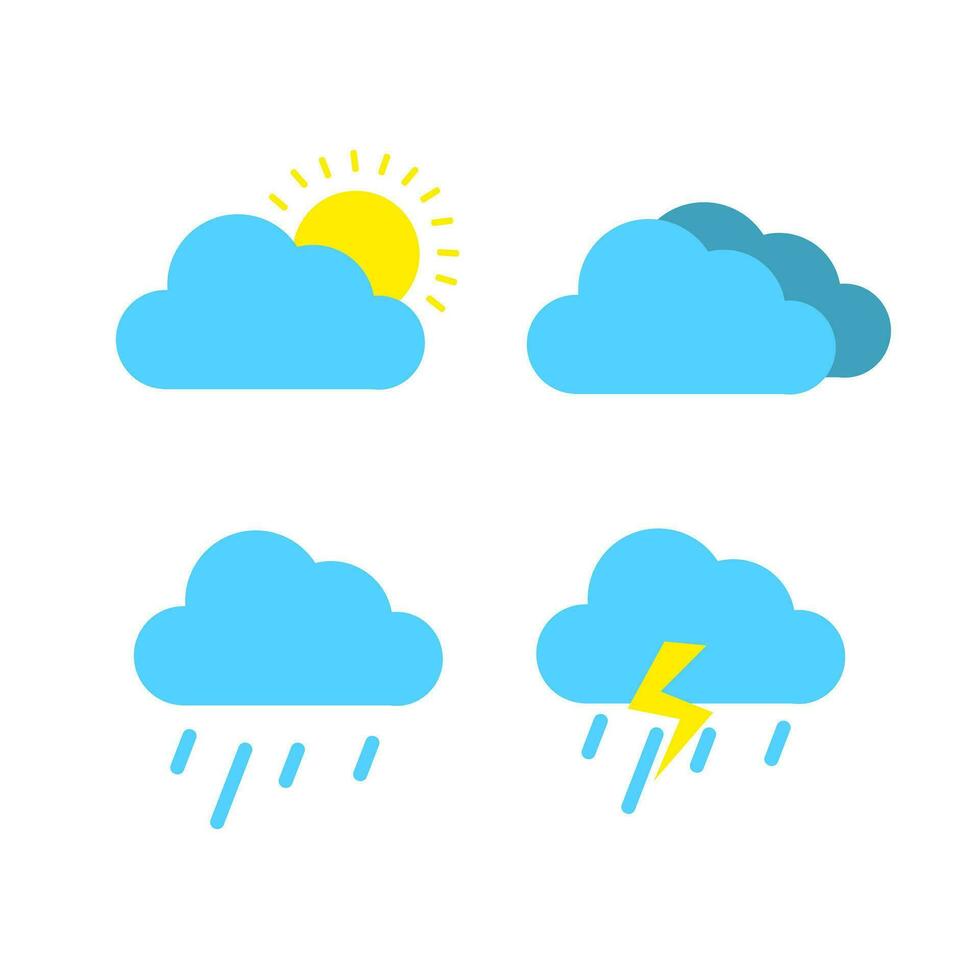 Set of Weather and Climate icon vector