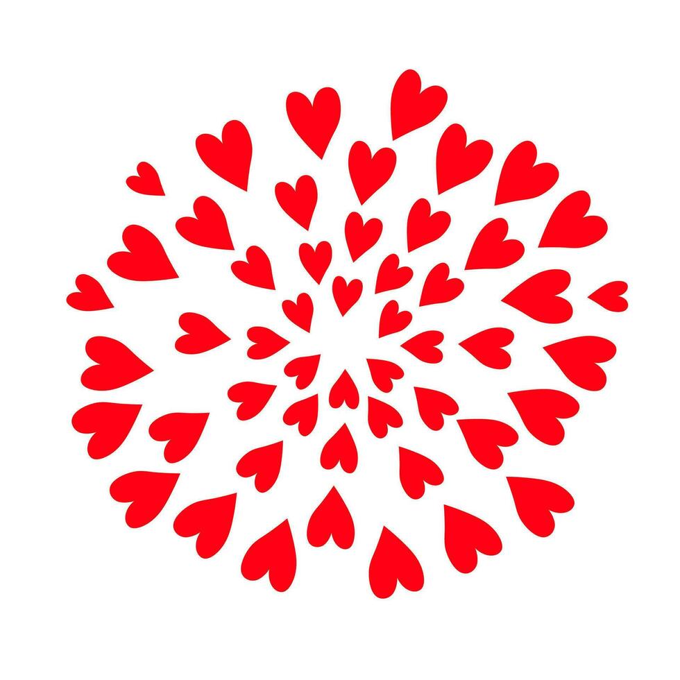 Red heart set vector