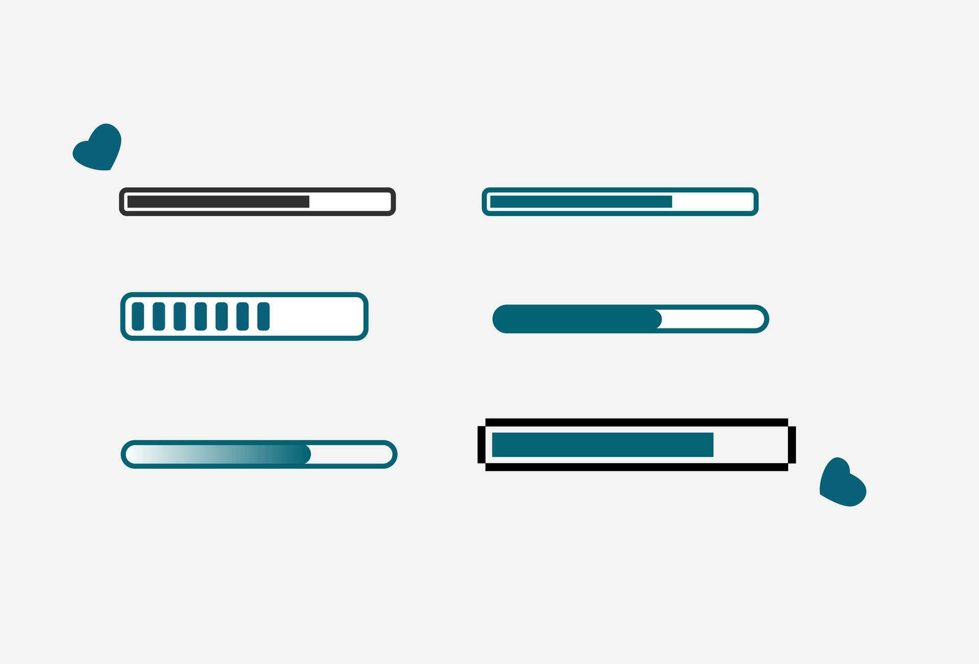 Loading Bar Progress Icon Set 31707790 Vector Art at Vecteezy