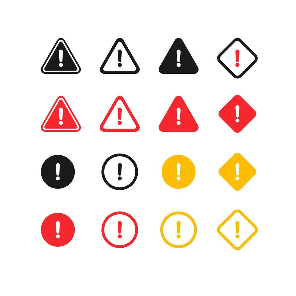 Caution signs. Symbols danger and warning signs vector