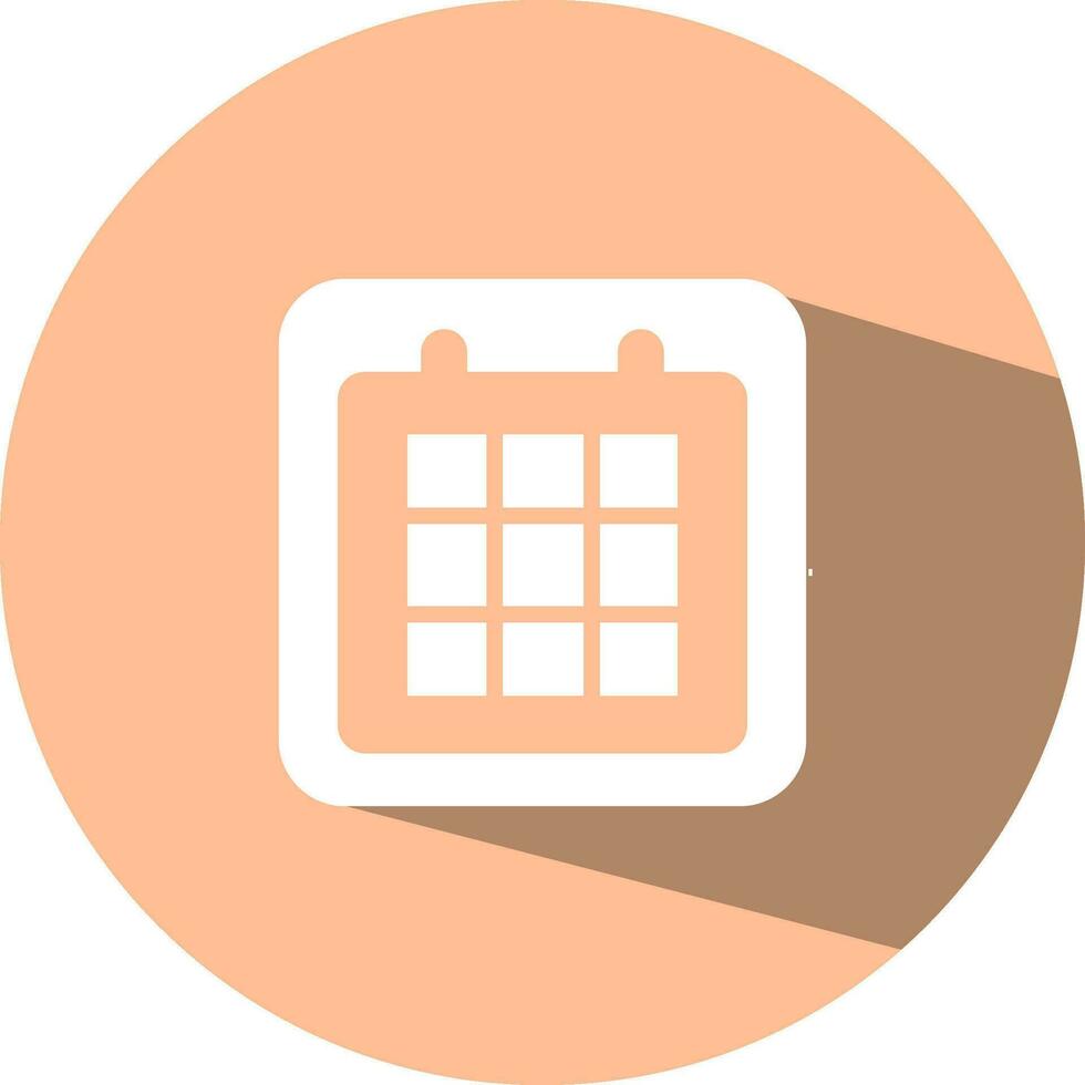 icono de vector plano de calendario