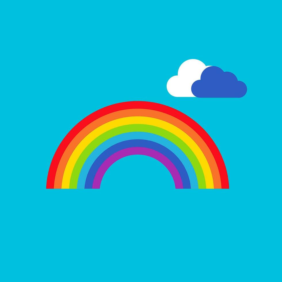 Rainbow arch vector icon. decorative pattern weather symbol