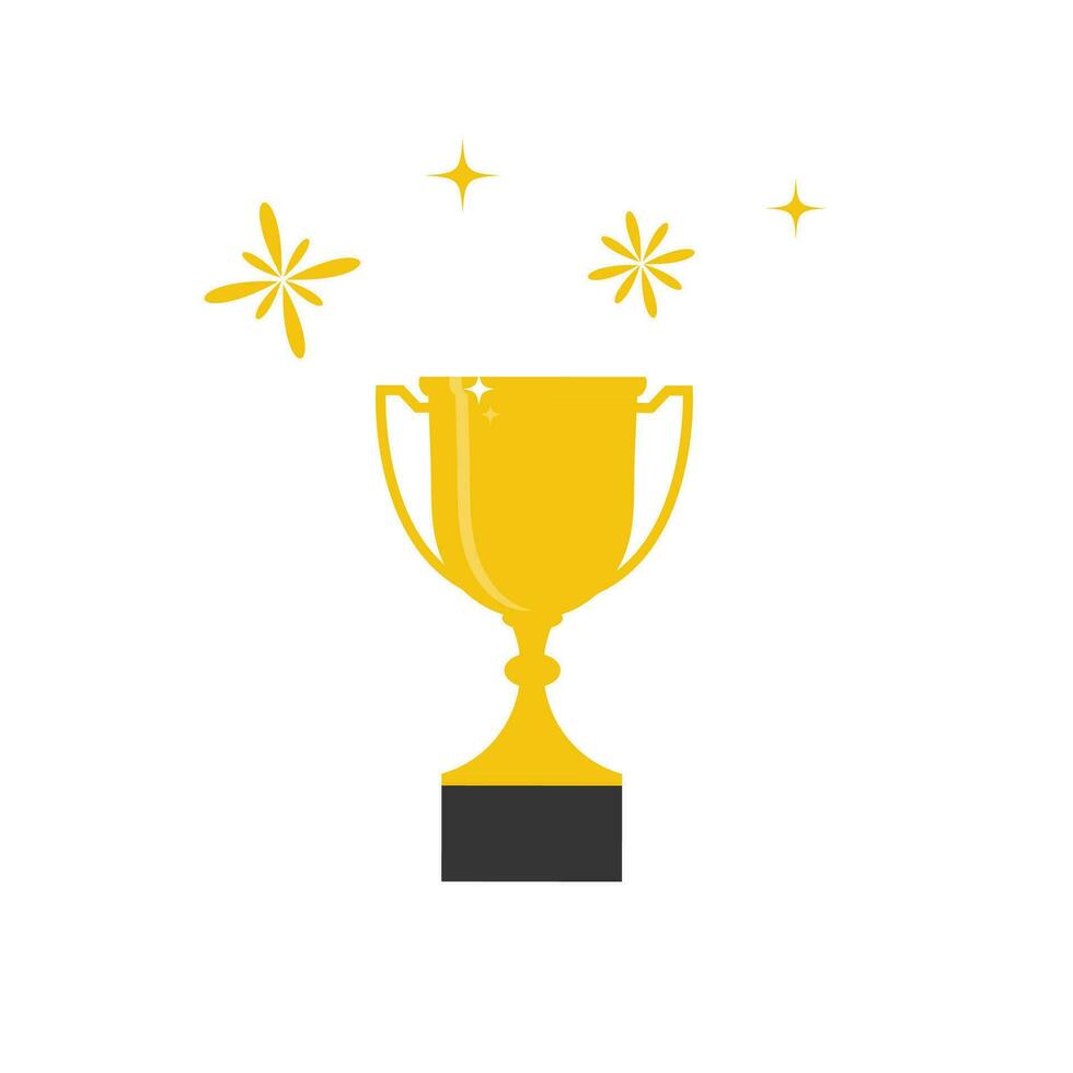 Gold winner cup vector