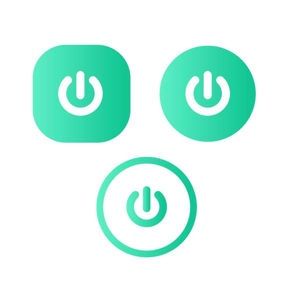 On Off Push style power buttons. Power icon Vector