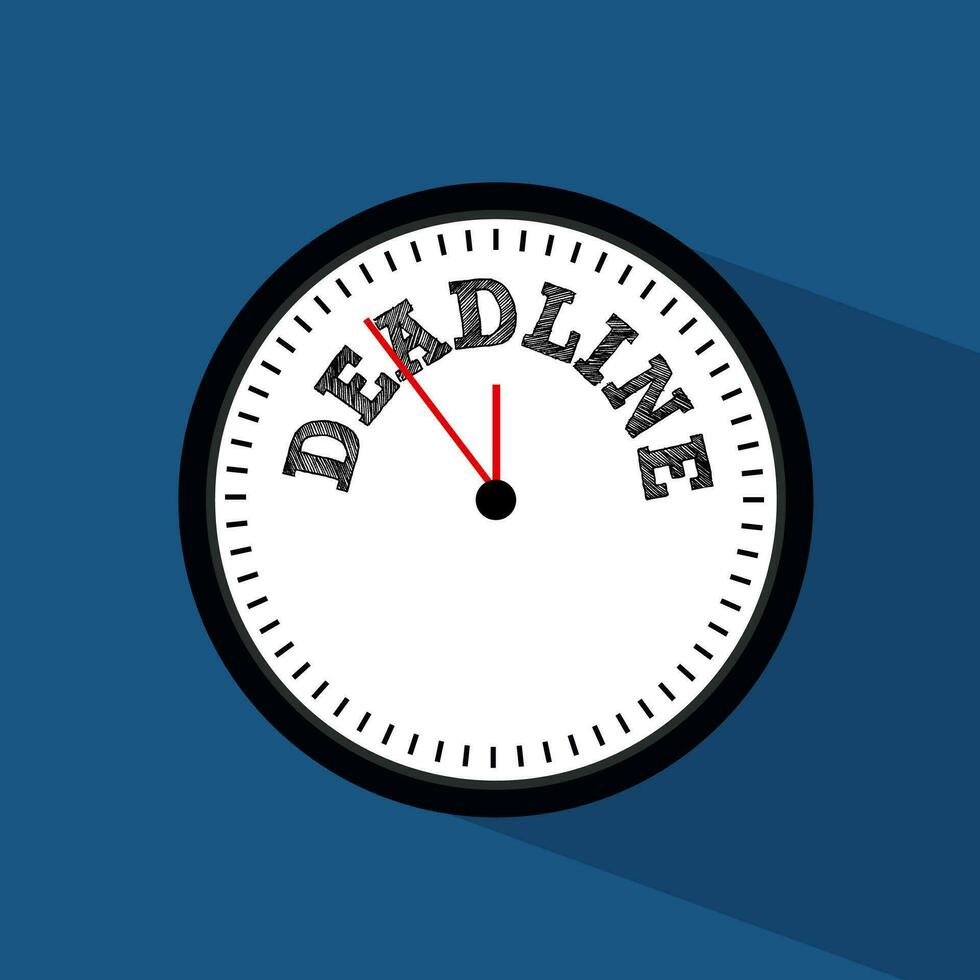 Deadline stock, Clock stock vector