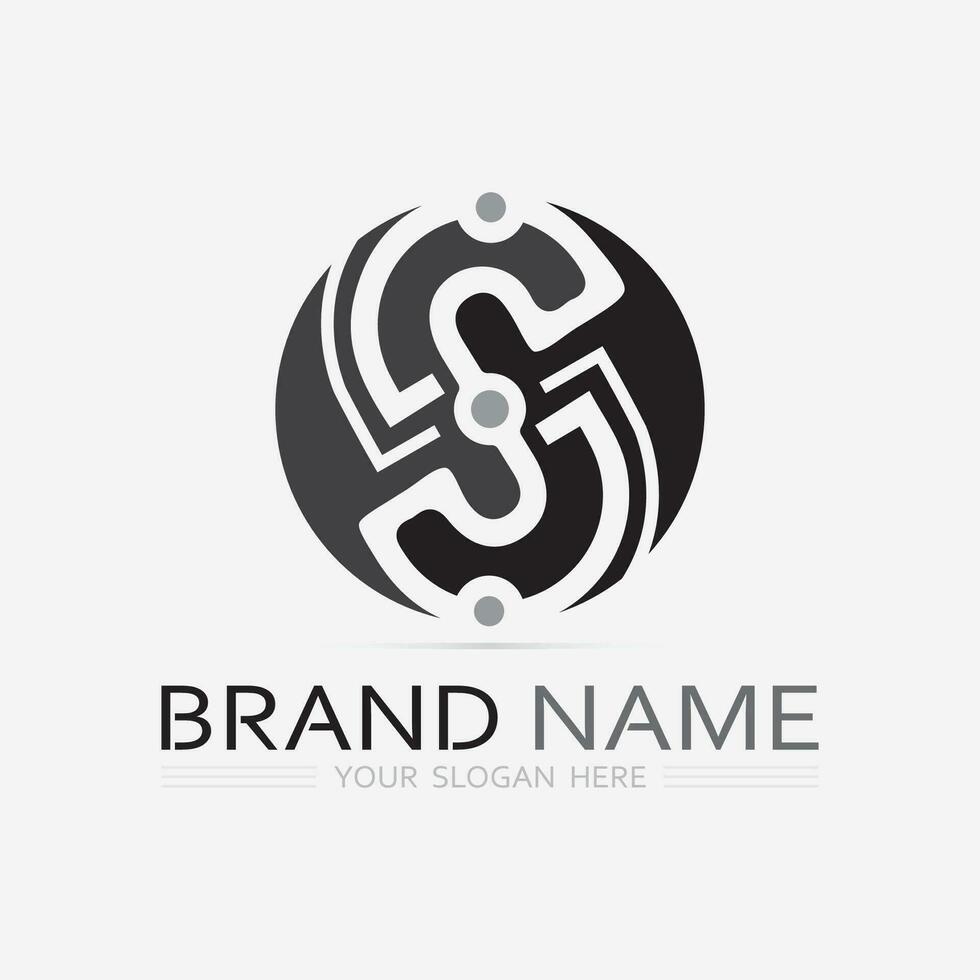 Business corporate S letter logo vector