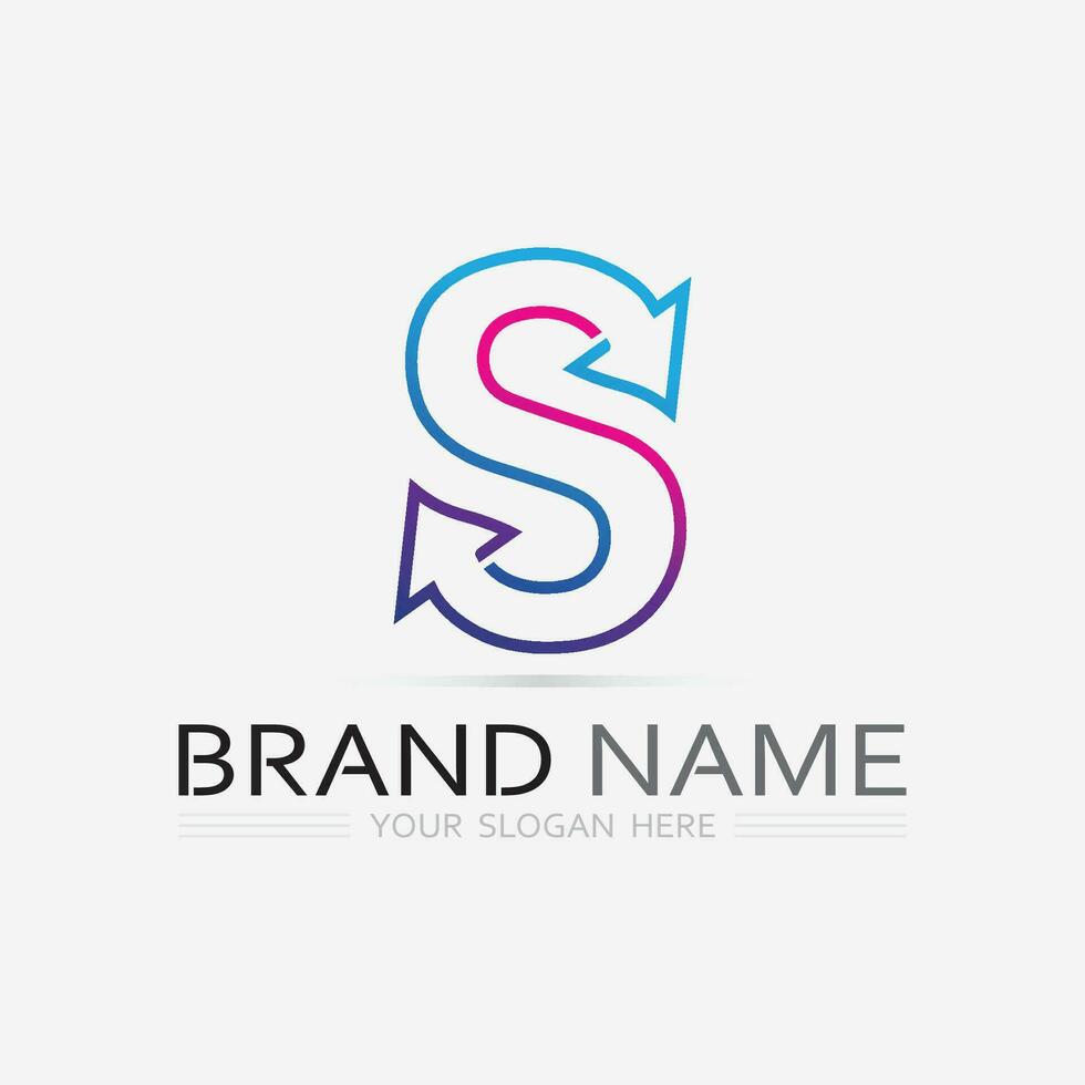 Business corporate S letter logo vector