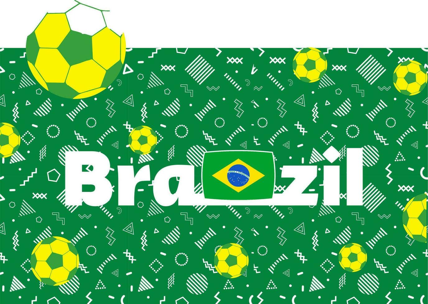 Brasil nacional día bandera con mapas y tipografía ilustración vector