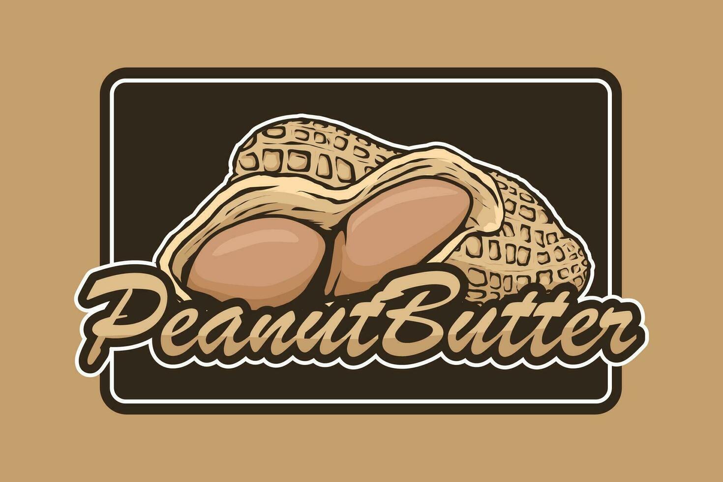 peanut butter logo badge template vector
