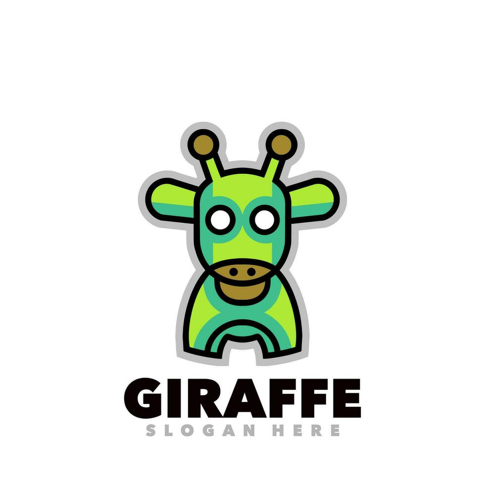 Giraffe mascot cartoon vector