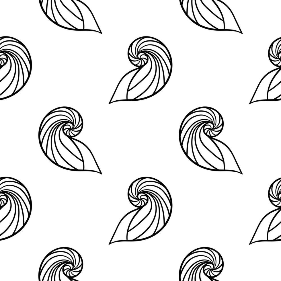 seashell seamless pattern2 vector