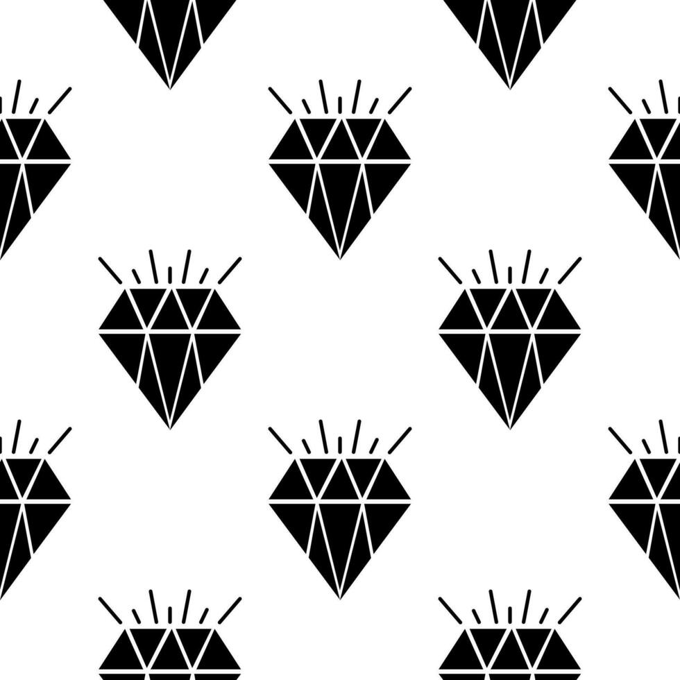 black diamond seamless pattern vector