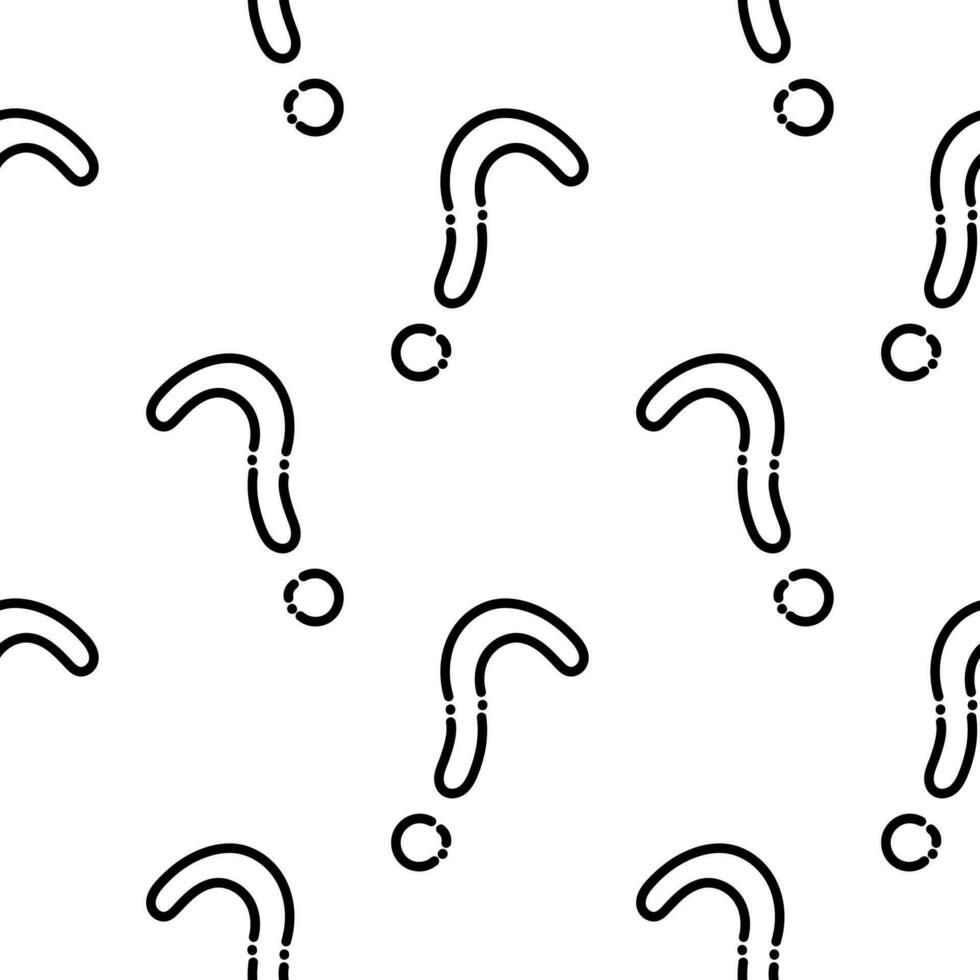 question mark seamless pattern in dotted line style2 vector