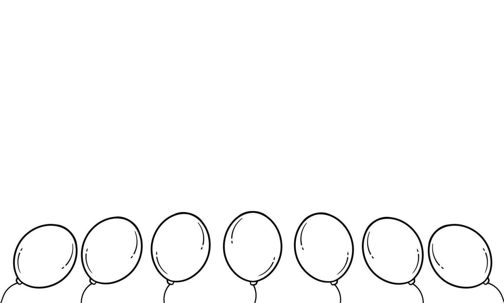 balloon hand drawn background vector
