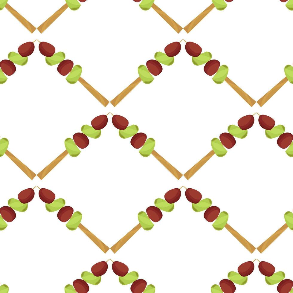 satay seamless pattern2 vector