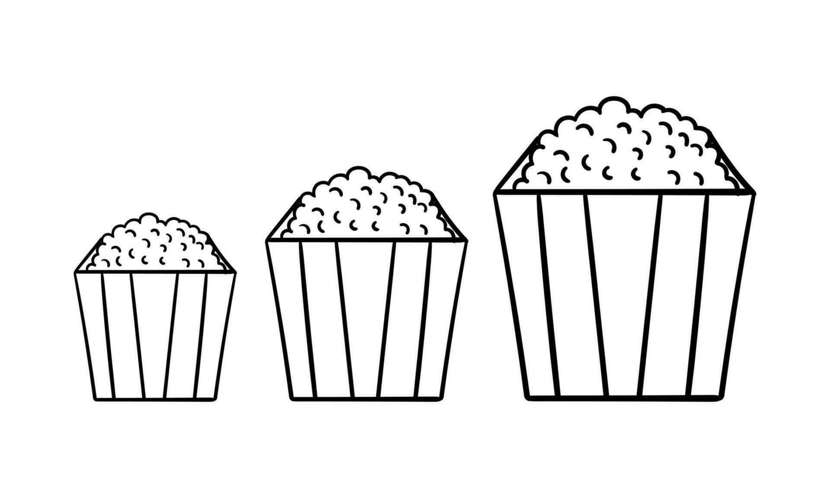 hand drawn pop corn2 vector