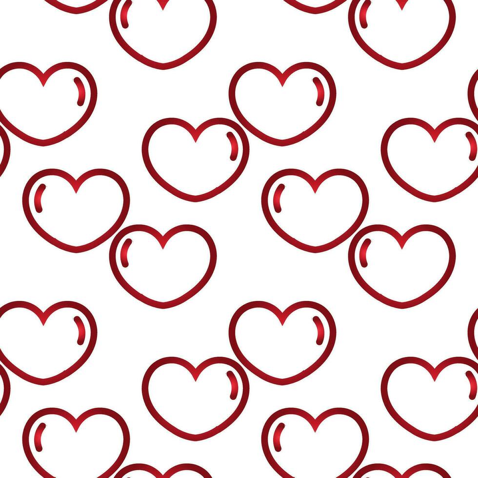 heart seamless pattern in elegant red gradient2 vector