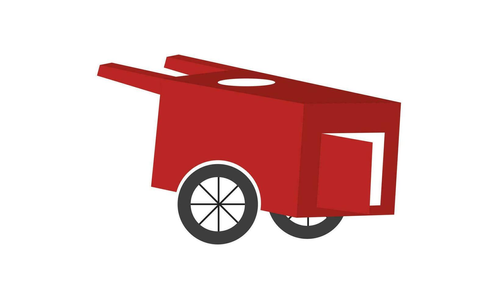 the cart is red vector