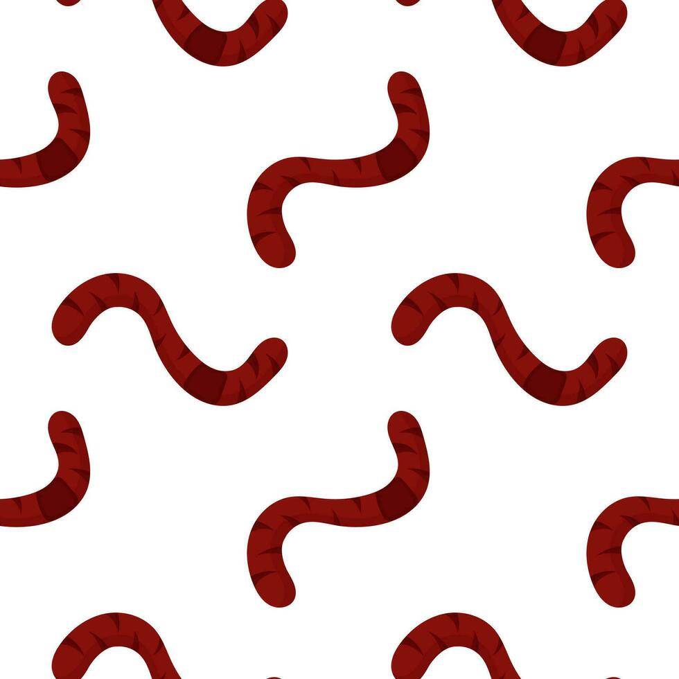 seamless pattern illustration of a worm vector