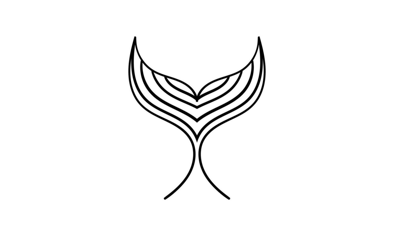 whale tail with black and white theme2 vector