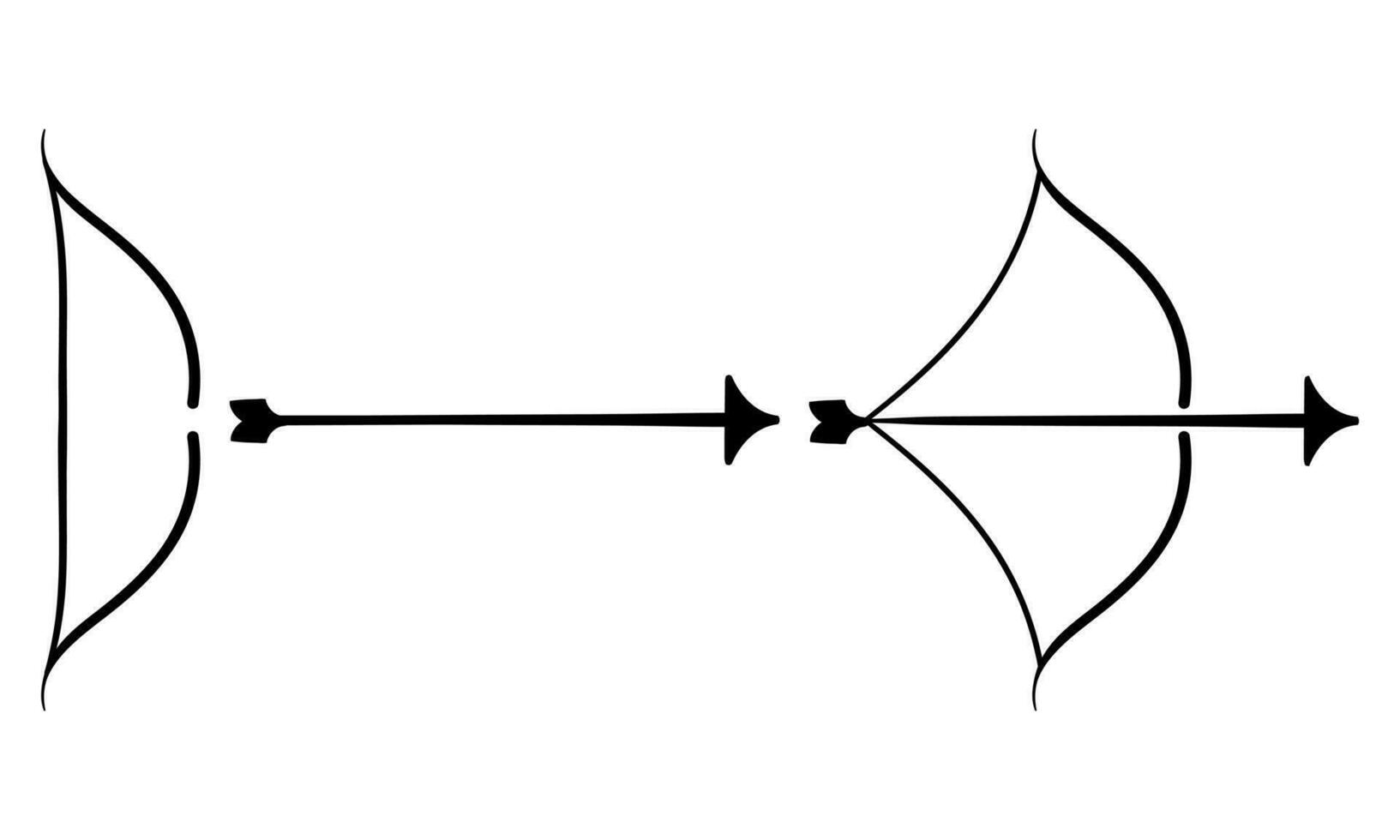 bow and arrow illustration2 vector